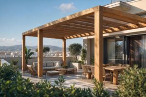 Pergolato in legno per terrazzo: come progettarlo in base allo spazio e all’utilizzo