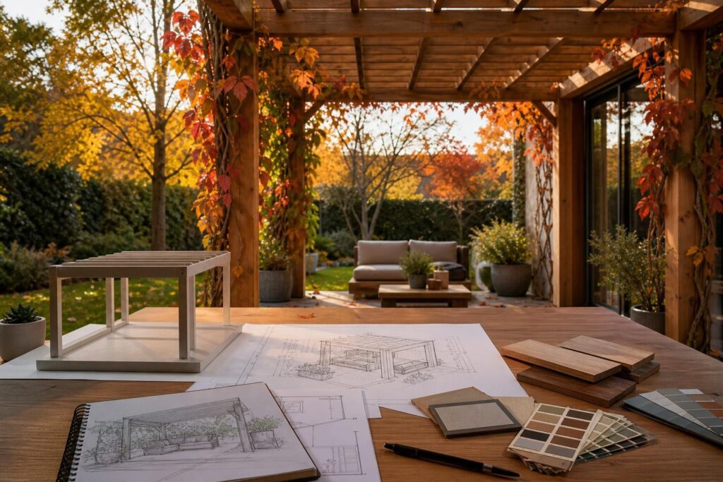 Pergolato in legno per giardino: perché progettarlo in autunno per la prossima primavera